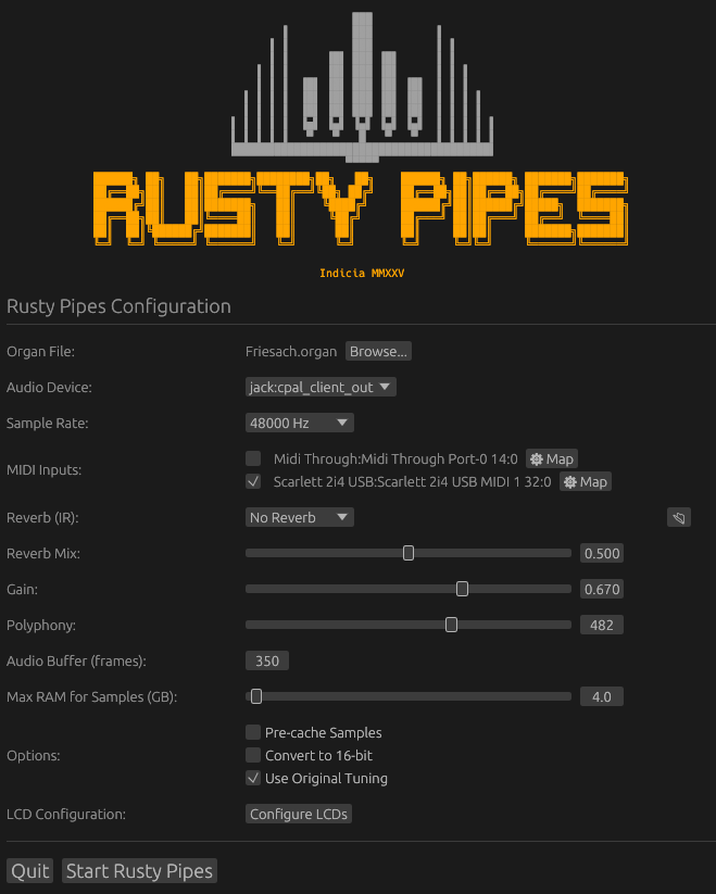 Config Dialog in GUI